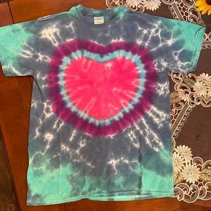 Heart Tie Dye 100% Cotton TShirt